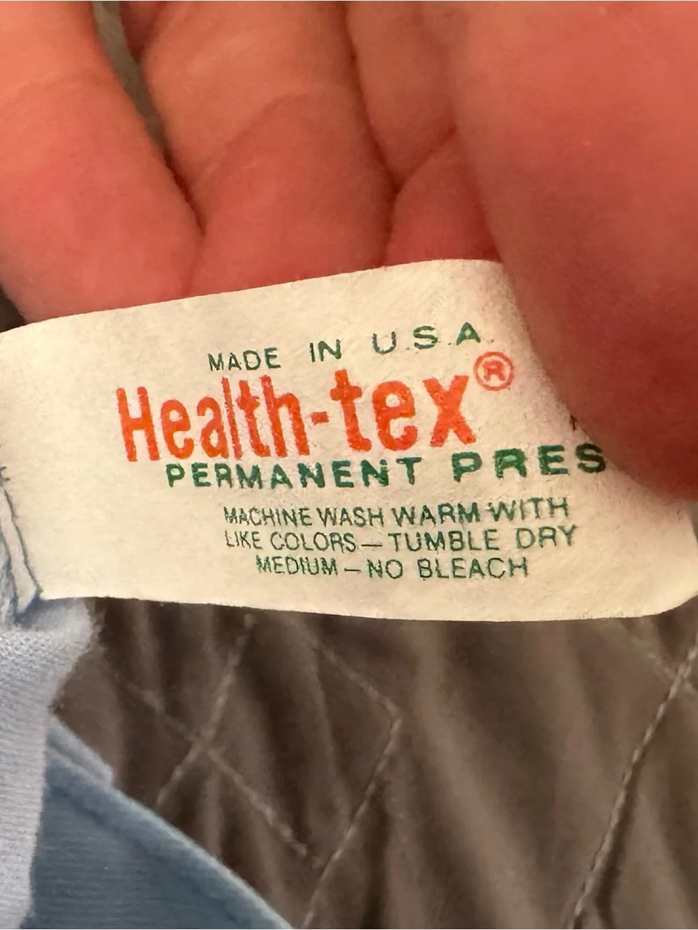 Health-Tex Vintage 1970-1980’s Light Blue Train Applique Overalls